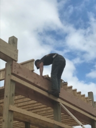 Zach Taking on the Second Floor Build