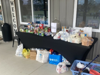 Donation Table for the Buckley Food Pantry