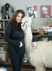 Rebecca and Alpaca Sherry Ann