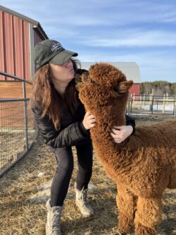 Rebecca Gill and Alpaca Bodhi